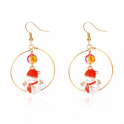 18K Gold-Plated Snowman Christmas Holiday Earrings | Earrings Daverri Fashions