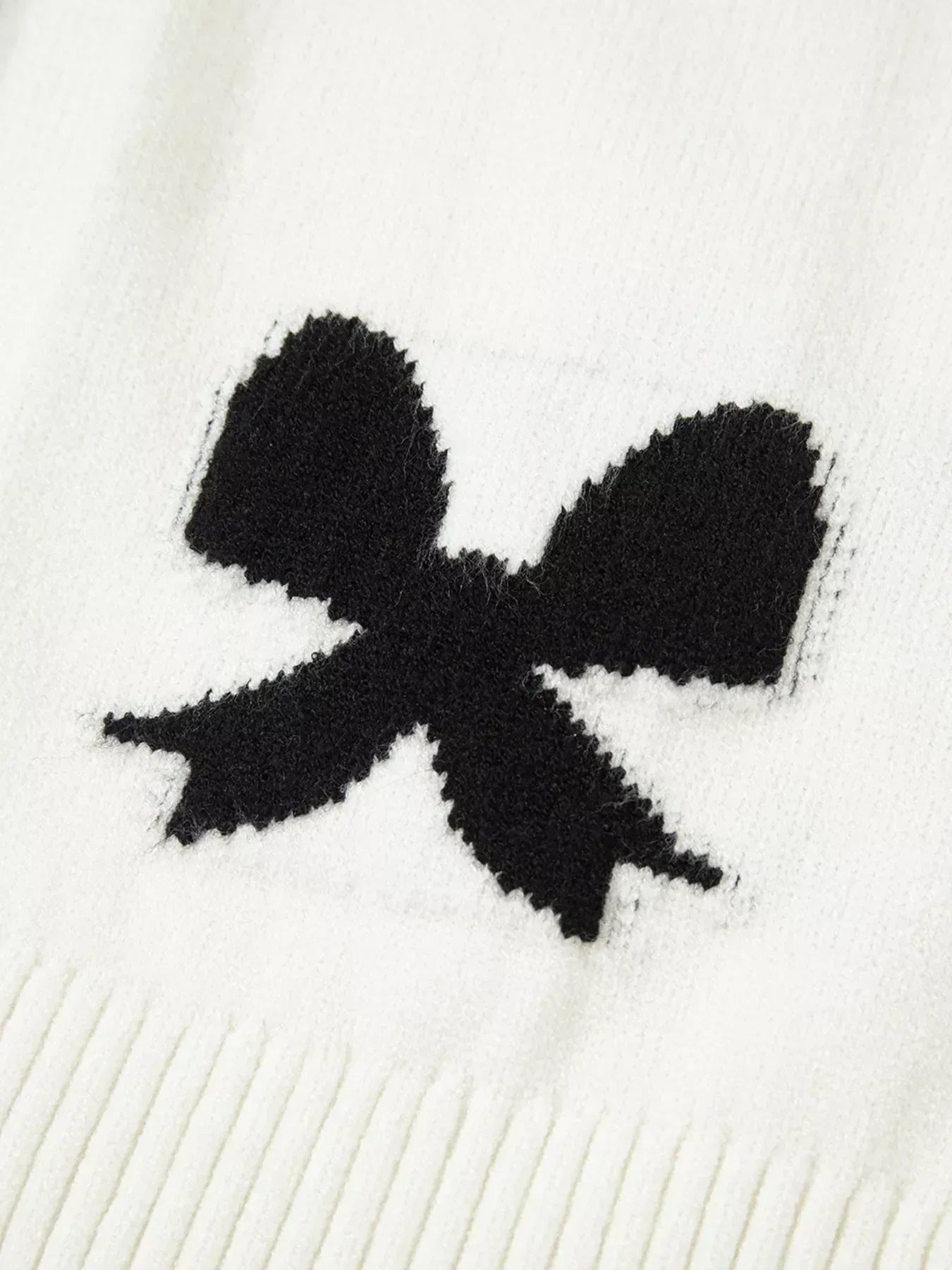 Tie Front Bow Pattern Cardigan - DAVERRI FASHIONS