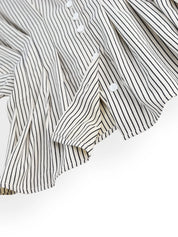 Striped Short Sleeve Button-Up Shirt | Daverri Fashions