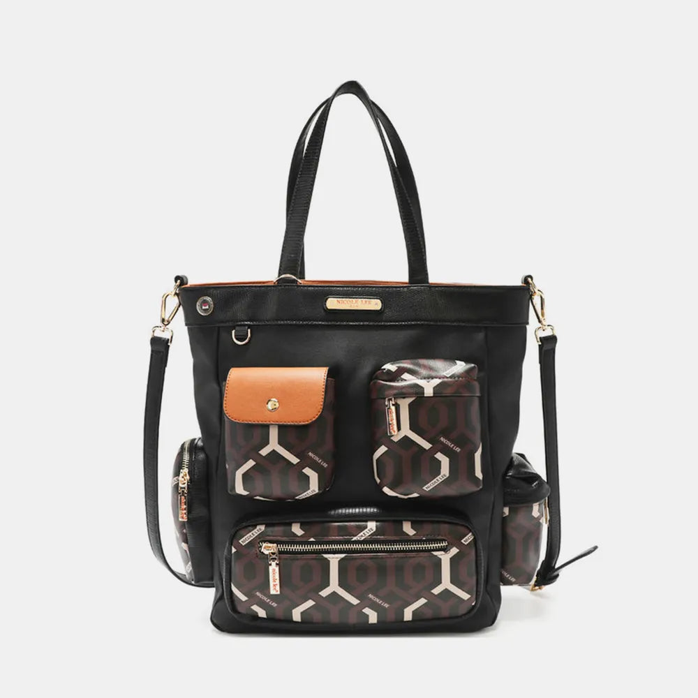 Geometric Pattern Tote Bag | Totes Daverri Fashions