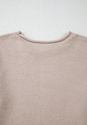 Color Block Round Neck Long Sleeve Sweater | Sweaters Daverri Fashions