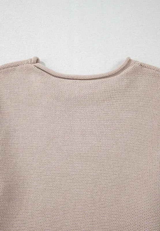 Color Block Round Neck Long Sleeve Sweater | Sweaters Daverri Fashions