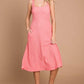 Culture Code Texture Square Neck Tank Dress with Pockets HAPPYPINK M Tank Dresses
