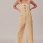 BiBi Washed Denim Buttoned Overall Jumpsuit Jumpsuits