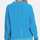Exposed Seam Mock Neck Long Sleeve Sweater Sweaters