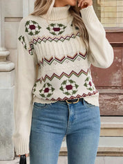 Cable Knit Turtleneck Sweater | Sweaters Daverri Fashions