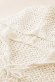 Openwork Lace-Up Hooded Sweater | Daverri Fashions