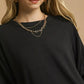 Umgee Brushed Fleeve Crewneck Top - DAVERRI FASHIONS