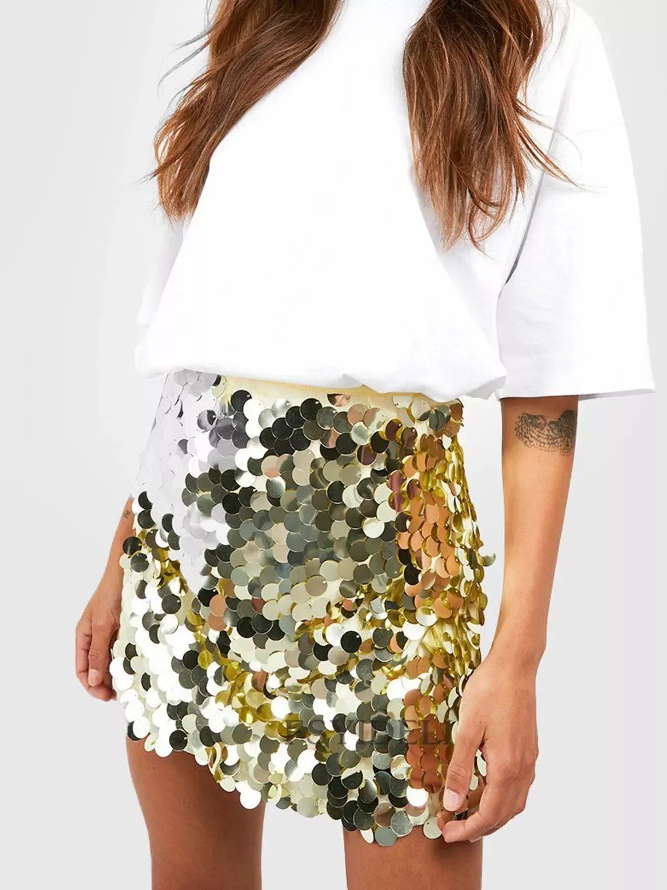 Sequin Mini Skirt - DAVERRI FASHIONS