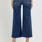 RISEN Full Size High Rise Crop Wide Button Up Jeans Plus Size Jeans
