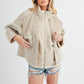 Aemi + Co Turtleneck Sherpa Jacket with Pockets Sand Jackets