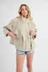 Aemi + Co Turtleneck Sherpa Jacket with Pockets Sand Jackets