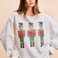 BiBi Christmas Sequin Nutcrackers Embroidery Sweatshirt - DAVERRI FASHIONS