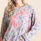 BiBi Tie Dye Print Terry Pull Over - DAVERRI FASHIONS