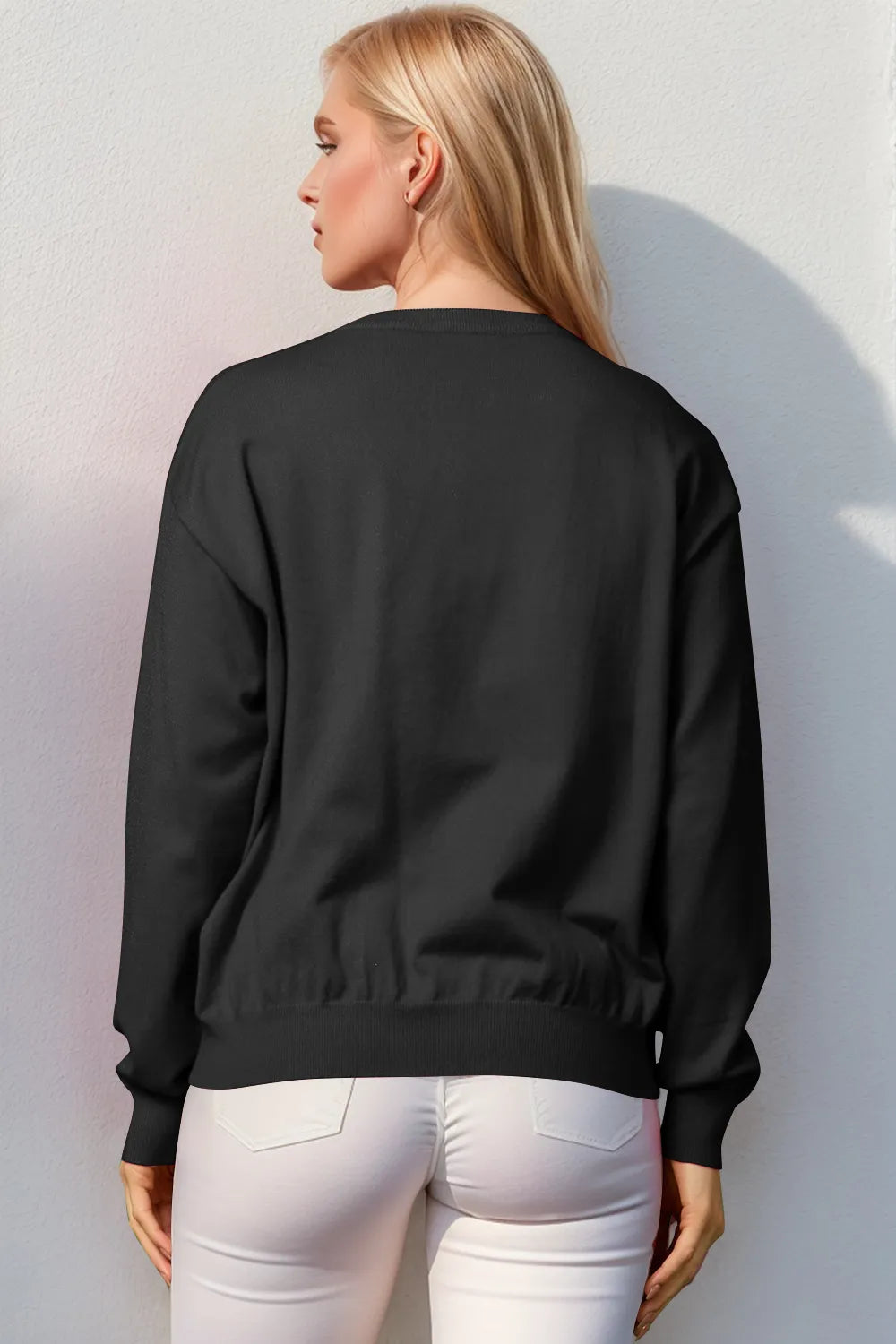 Double Take Full Size Nutcracker Sequin Long Sleeve Sweater | Sweaters Daverri Fashions