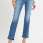 RISEN Full Size Mid Rise Ankle Straight Jeans with Pockets - DAVERRI FASHIONS