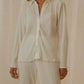 Button Up Long Sleeve Top and Pants Set - DAVERRI FASHIONS