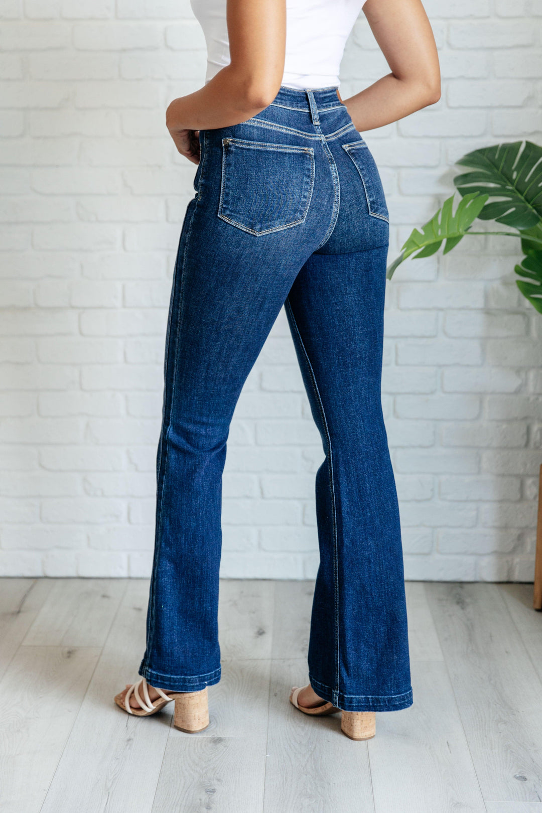 Judy Blue High Rise Side Seam Detail Flare Jeans Bottoms