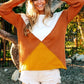 BiBi Color Block Geometric Sweater - DAVERRI FASHIONS