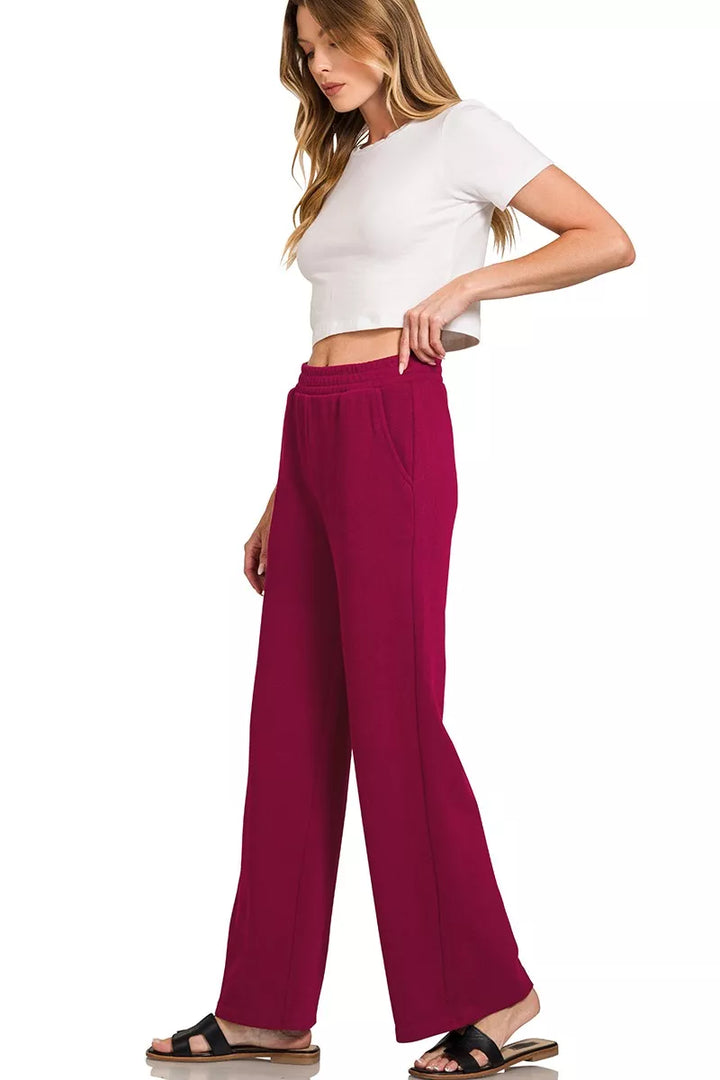 Zenana French Rib Pullover and Pants Set | Daverri Fashions