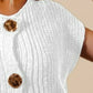 SO ME Big Metal Button Front Sweater Vest Sweater Vests