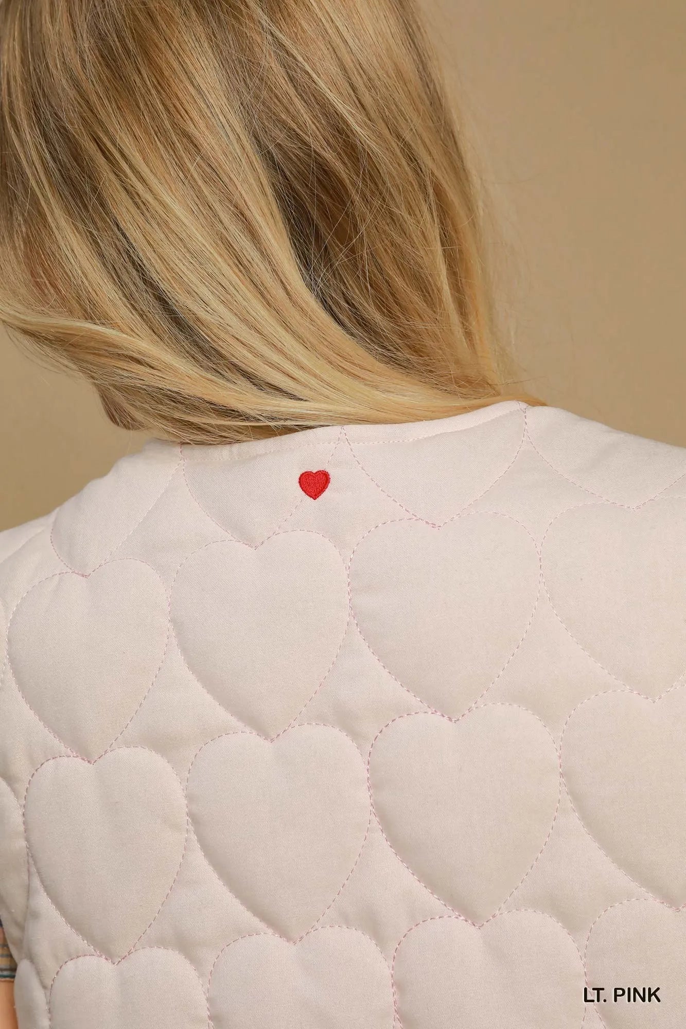 Umgee Heart Quilted Tie-Front Vest Vests