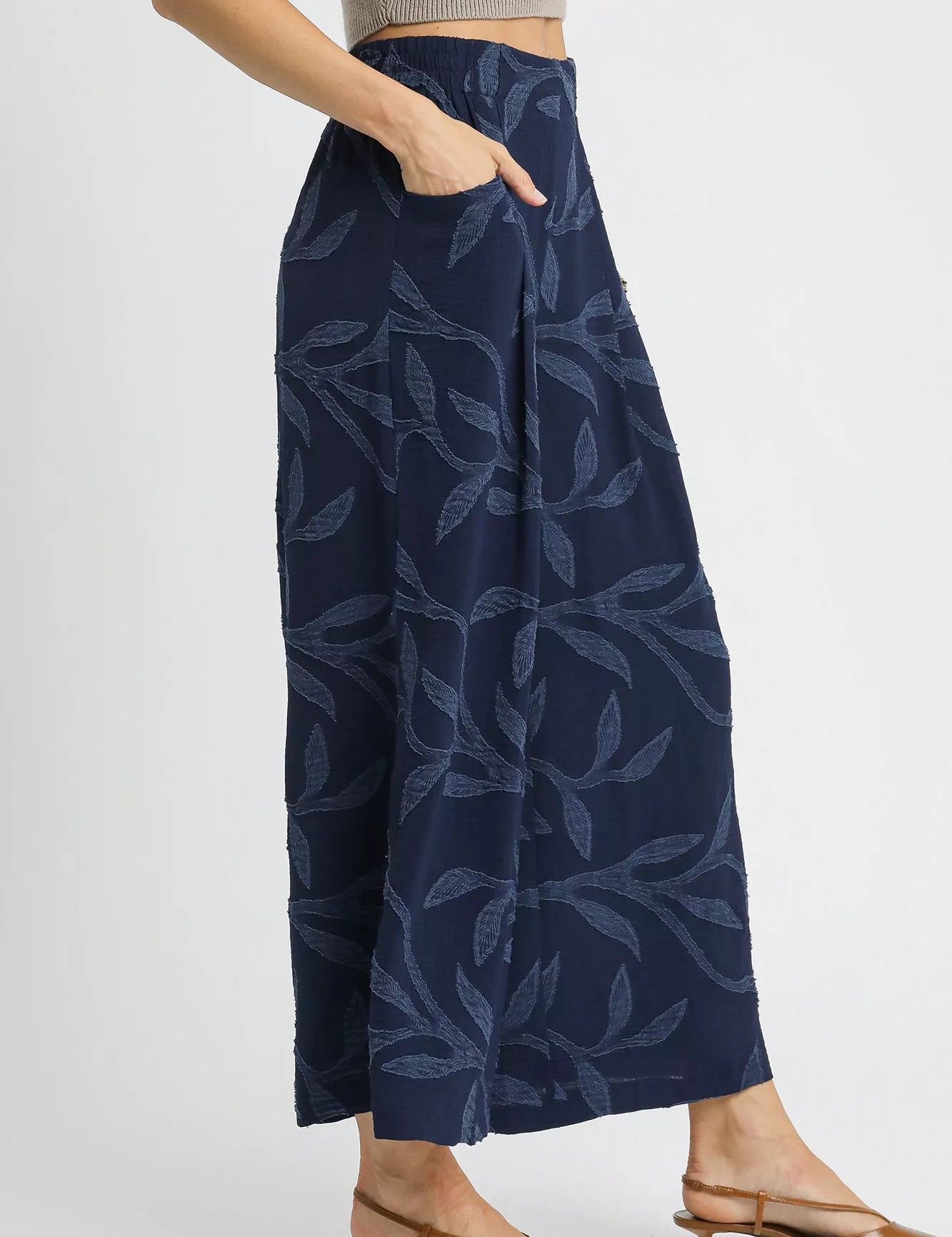 Umgee Jacquard Wide-Leg Pants | Pants Daverri Fashions