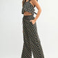 MABLE Floral Print Ruffle Top and Pants Set