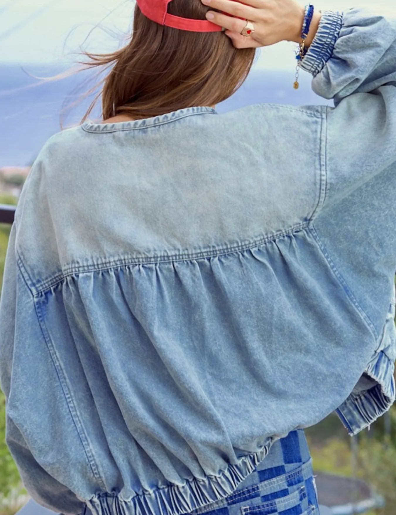 Washed Zip Up Denim Jacket | Denim Jackets Daverri Fashions