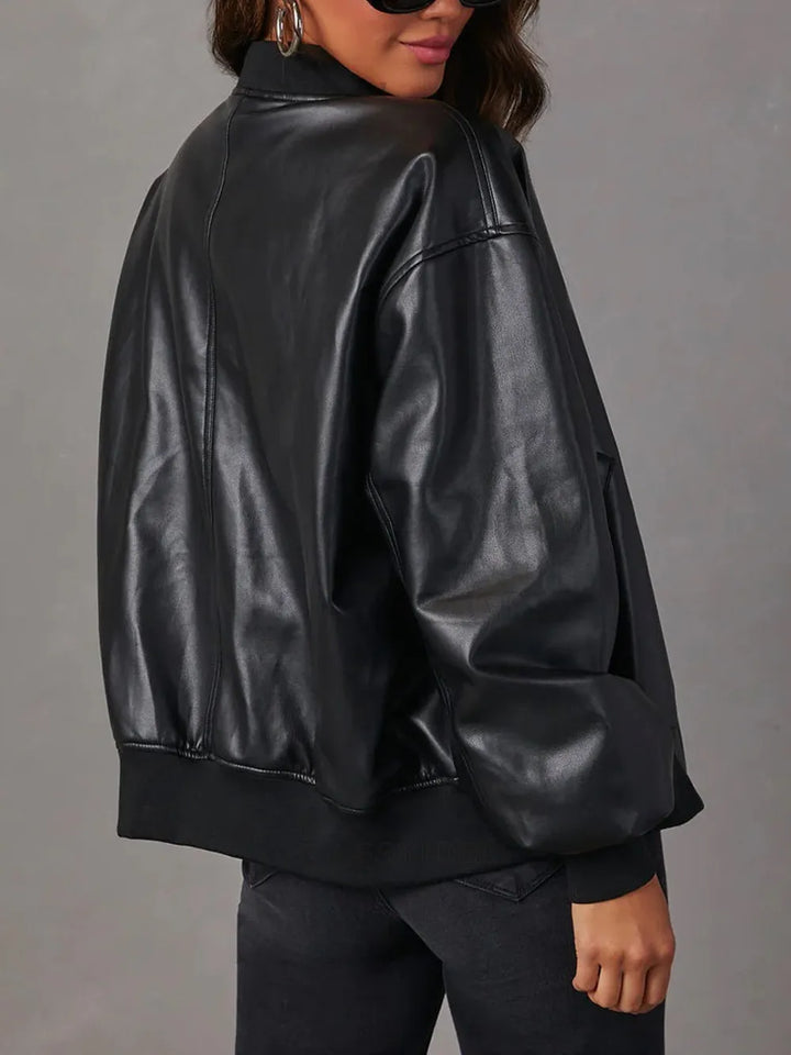 Zip Up Long Sleeve Bomber Jacket | Bomber Jackets Daverri Fashions
