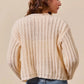 SO ME Metal Button Long Sleeve Chunky Sweater Cardigan Cardigans