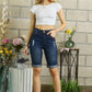 ADORA Distressed Denim Shorts with Pockets