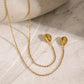 18K Gold-Plated Y-Shaped Necklace - DAVERRI FASHIONS