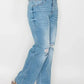 bytos Full Size Distressed High Rise Straight Jeans - DAVERRI FASHIONS