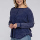 Plus Long Sleeve Cotton Waffle Knit Top Shirts & Tops