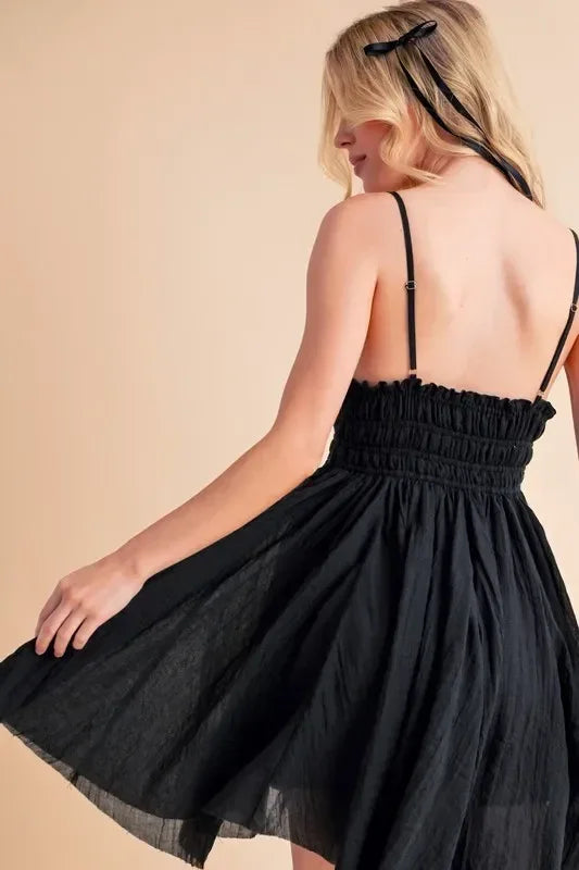 Aemi+Co Lace Detail Mini Cami Dress - DAVERRI FASHIONS