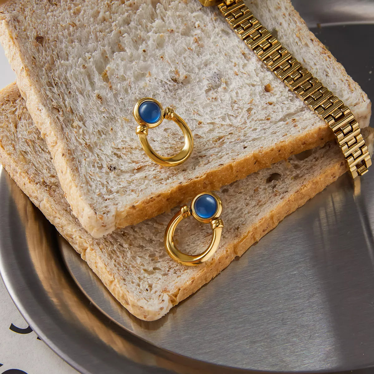 18K Gold-Plated Post Back Earrings | Earrings Daverri Fashions