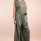 VERY J Solid Woven Top & Pants Set Outfit Sets