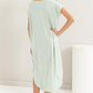 HYFVE Short Sleeve High-Low Slit Midi Dress Mid Dresses