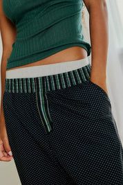 Polka Dot Elastic Waist Wide Leg Pants | Pants Daverri Fashions