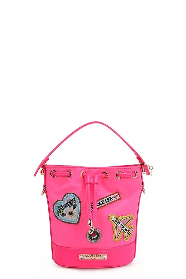 PINK One Size Color Patch Bucket Bag | Handbags Daverri Fashions