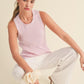 Aemi + Co Ribbed Round Neck Knit Tank - DAVERRI FASHIONS