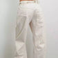 Daverri washed relaxed fit barrel jeans with paint splatter and lace waistband