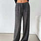 Striped Wide Leg Drawstring Pants - DAVERRI FASHIONS
