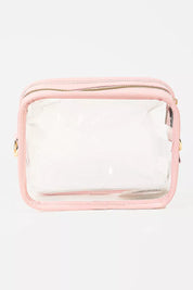 PVC Clear Rectangular Crossbody Bag | Handbags Daverri Fashions