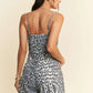 Davi & Dani Leopard Spaghetti Straps Wide Leg Jumpsuit Jumpsuits