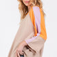 SAGE + FIG Color Block Curved Hem T-Shirt T-Shirts