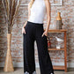 Heimish Full Size Solid Damask Casual Pants Plus Size Pants