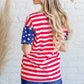And The Why American Flag Short Sleeve Top - DAVERRI FASHIONS