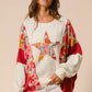 BiBi Floral Print Mixed Star Patch Round Neck Sweatshirt - DAVERRI FASHIONS